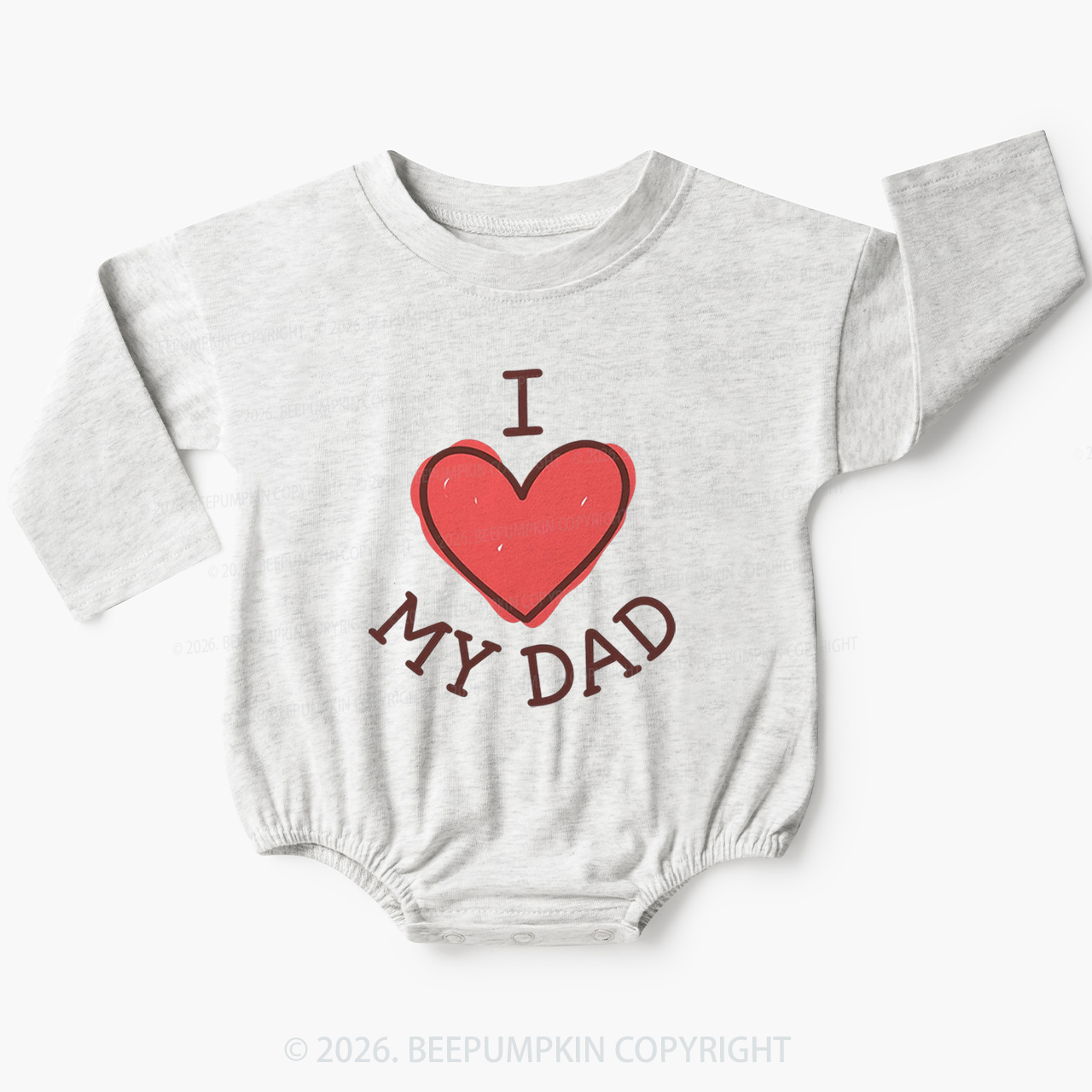 Sweet I Love My Dad Baby Bubble Romper