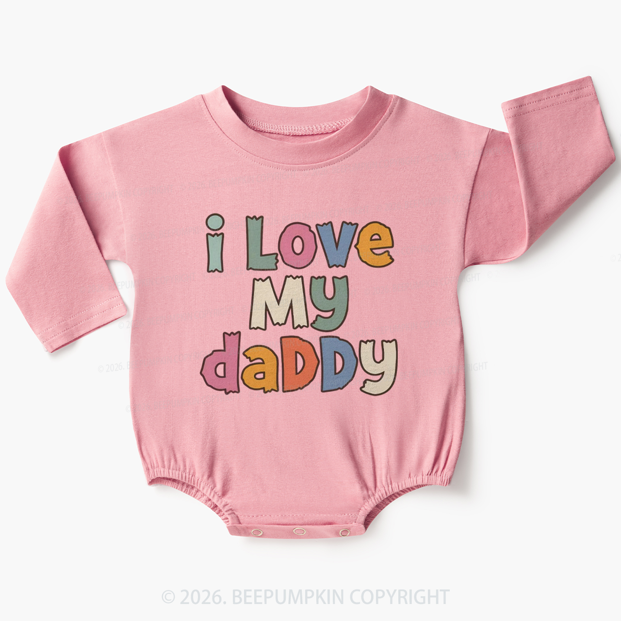 I Love My Daddy Cute Father's Day Baby Bubble Romper