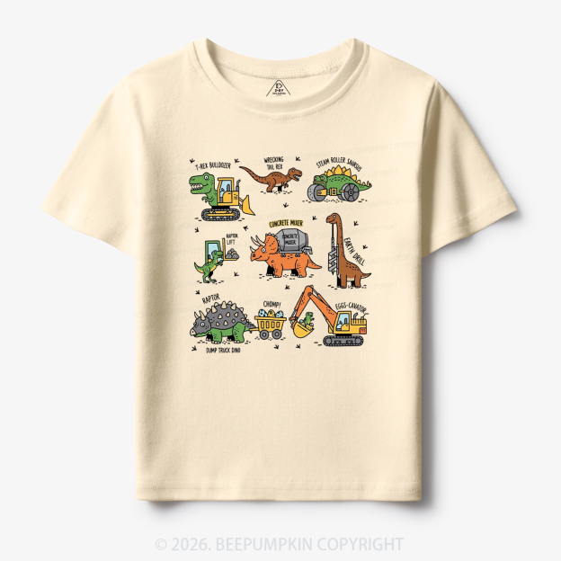 Dinosaur Construction Truck Toddler&Kid's Tees
