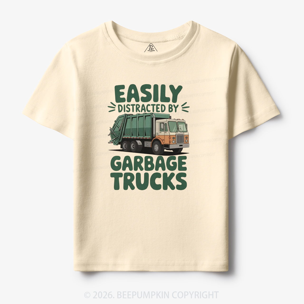 Easily Distracted by Garbage Trucks Toddler&Kid's Tees