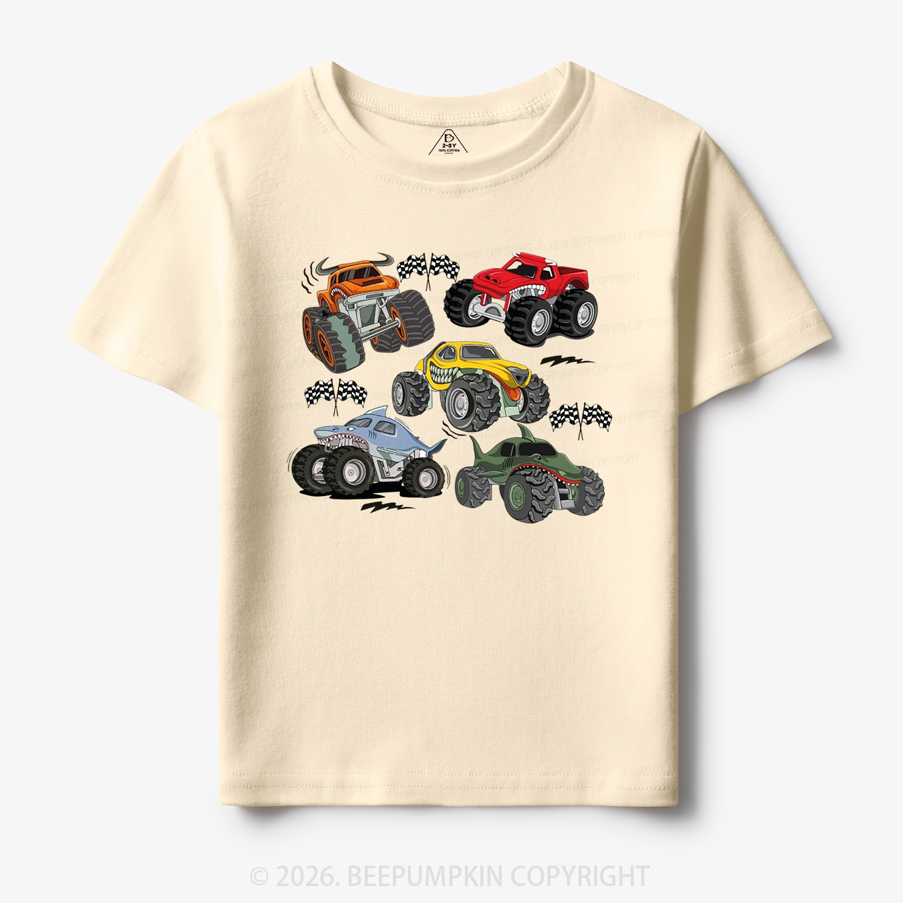 Monster Trucks Race Toddler&Kid's Tees