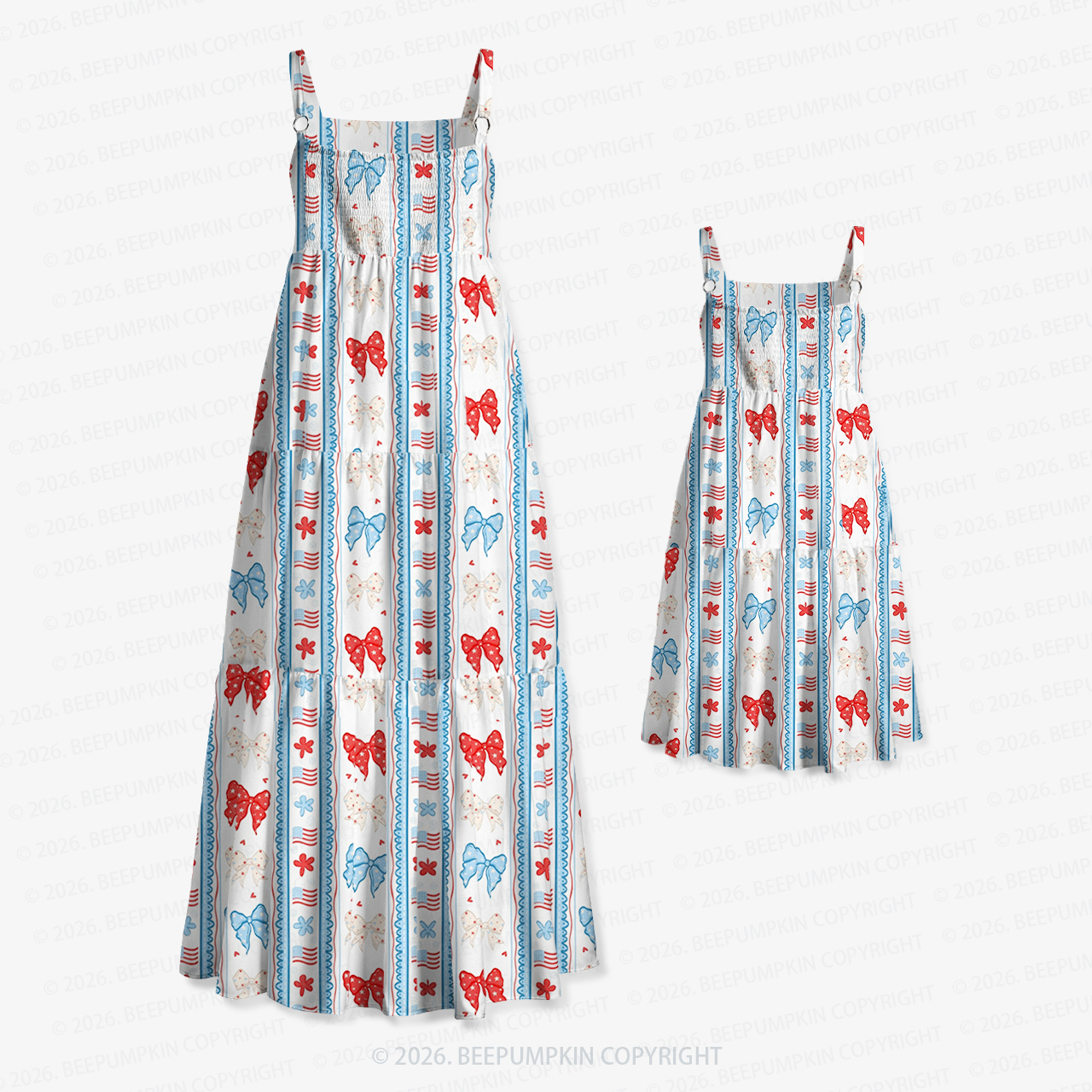 Freedom Ribbons Independence Day Mom&Me Voile Cami Dress
