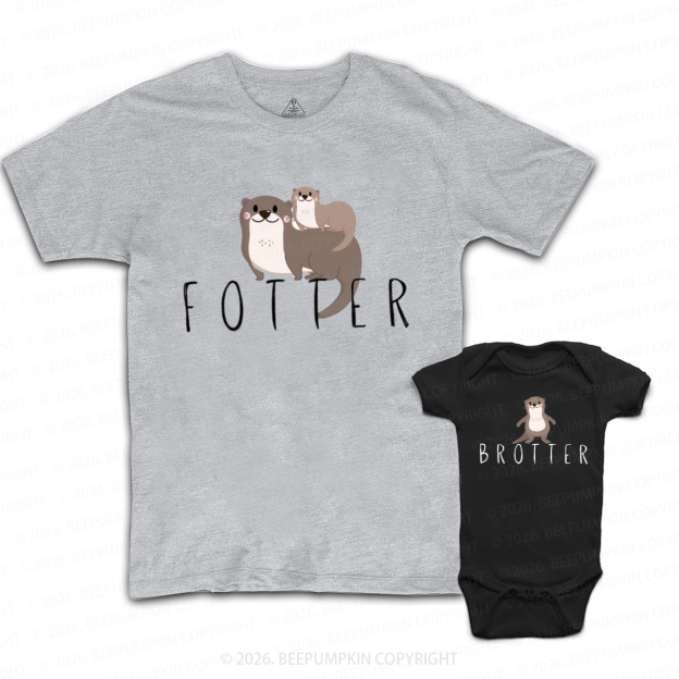 Cute Otter Dad&Me Matching Shirts