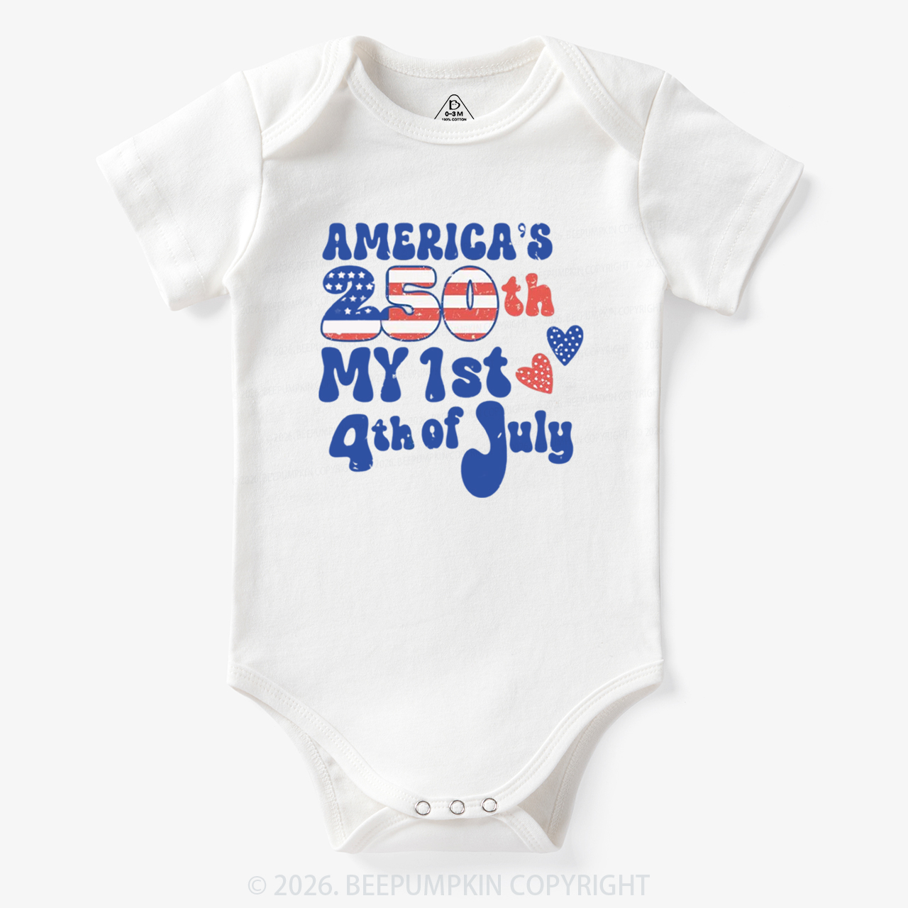 My First 4th of July America 250th Bodysuit