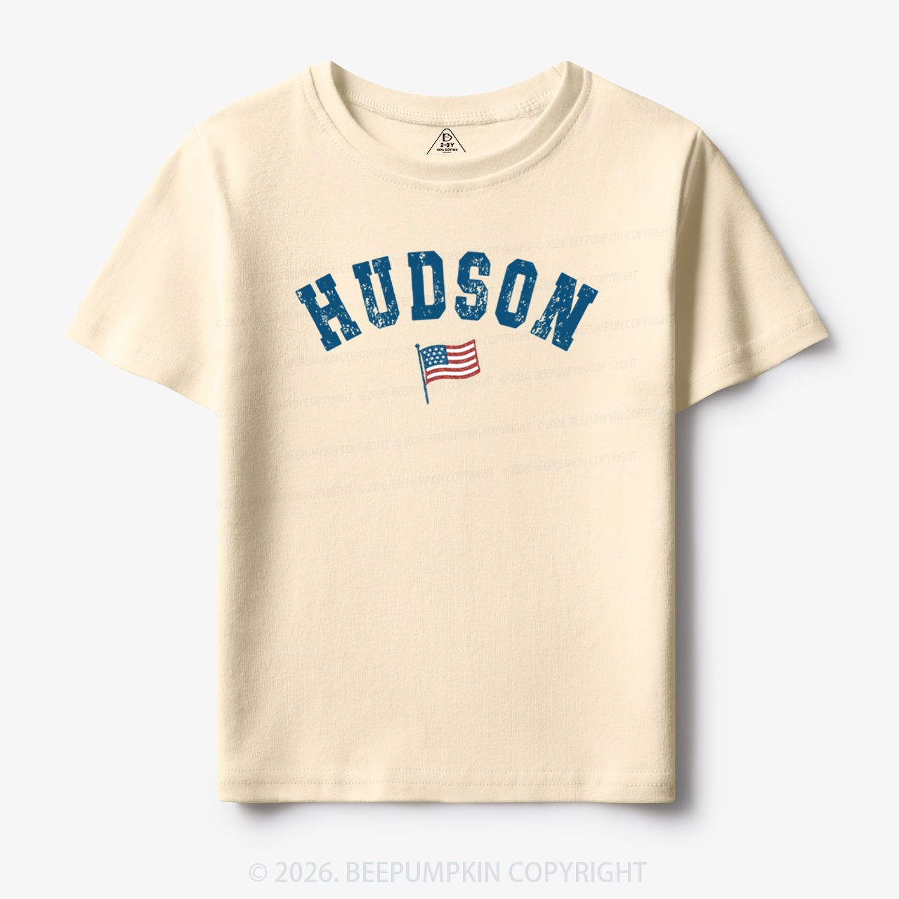 Personalized USA Flag with Name Toddler&Kid's Tees