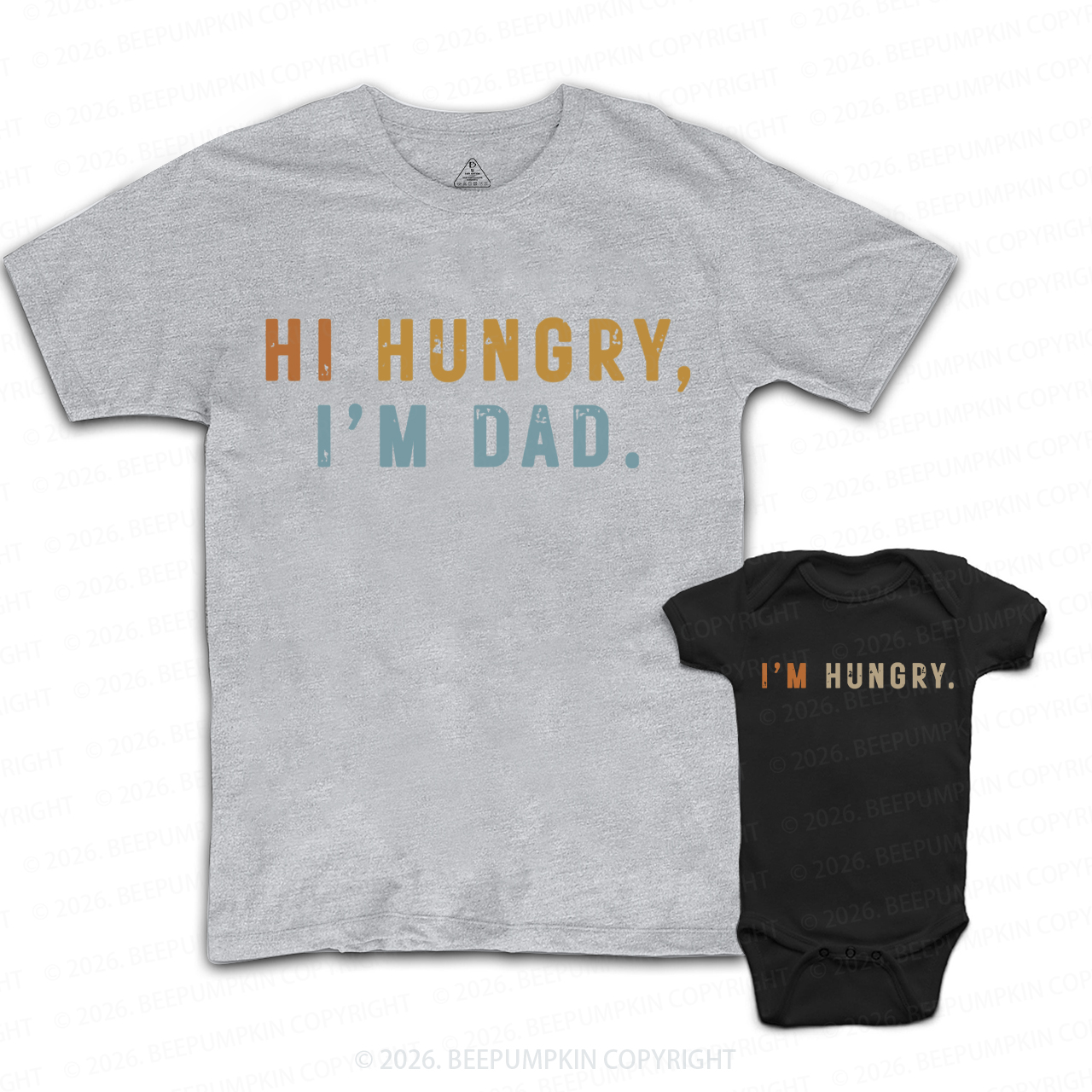 Funny Hi Hungry I’m Dad Dad&Me Matching Shirts