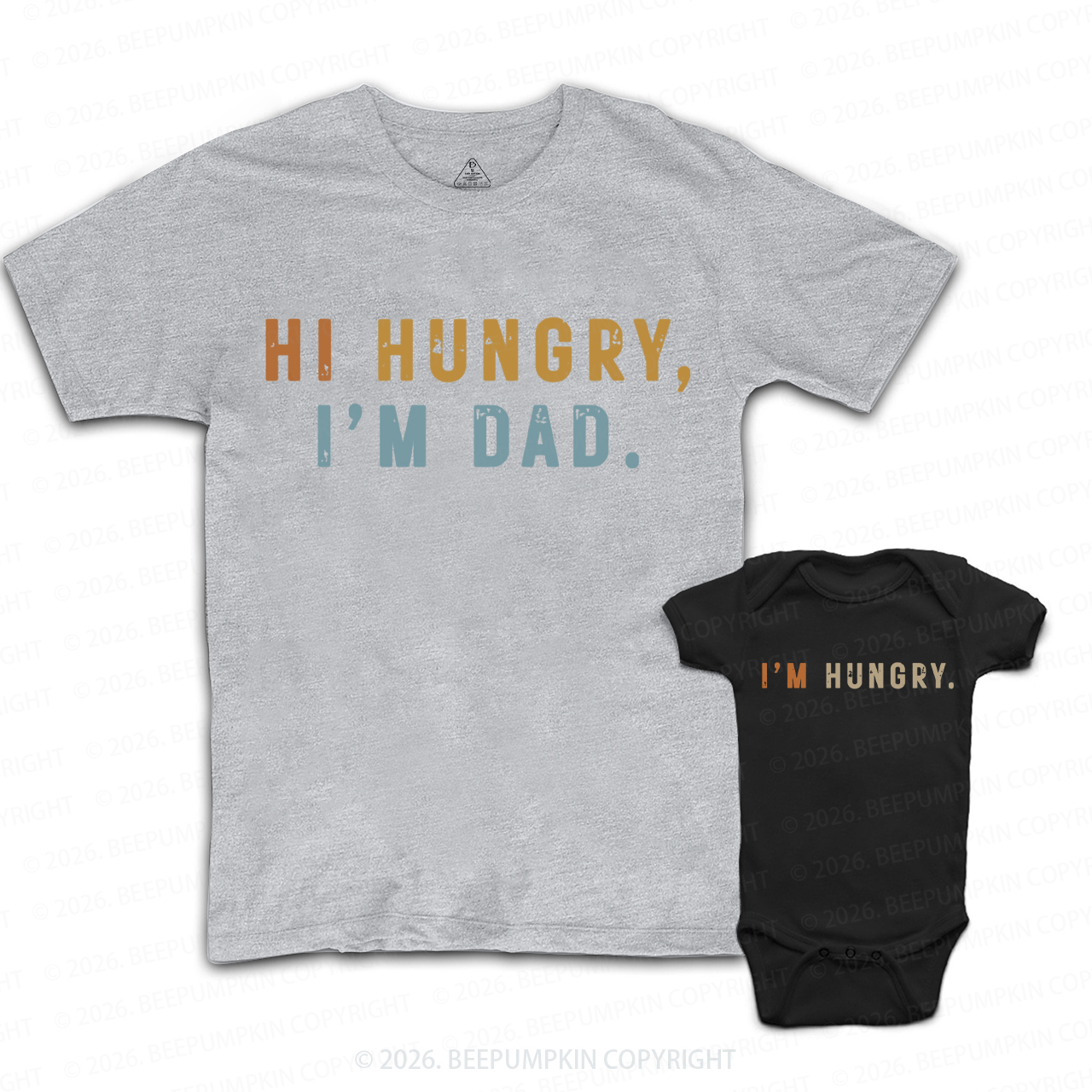 Funny Hi Hungry I’m Dad Dad&Me Matching Shirts