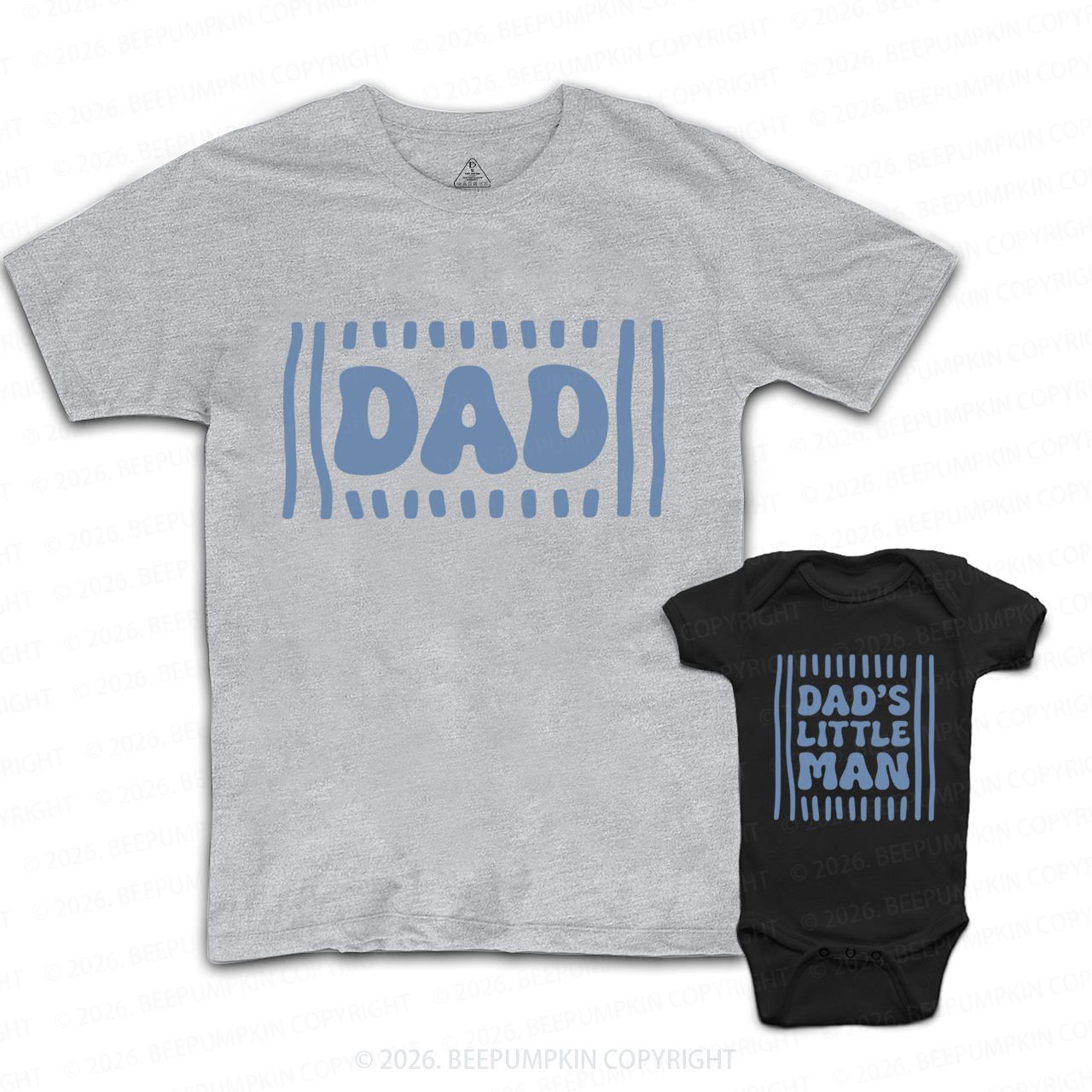Dad-Dad's Little Man and Daddy's Girl Dad&Me Matching Shirts