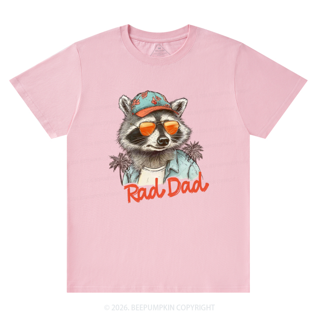 Retro Rad Dad Funny Raccoon T-Shirts