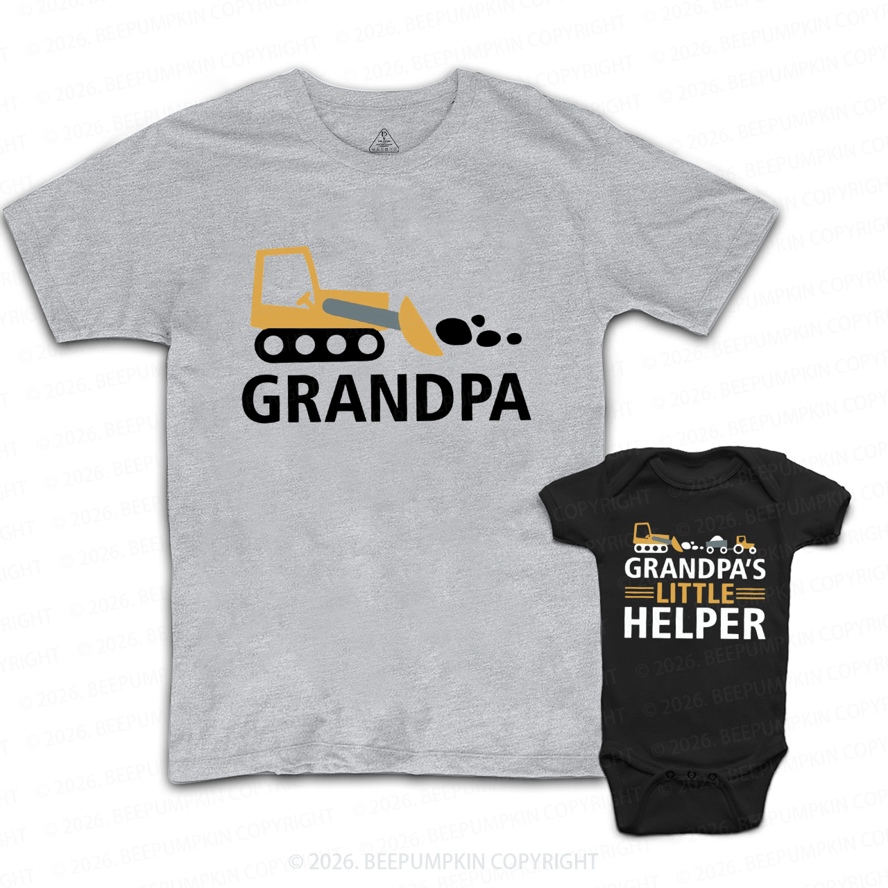 Funny Grandpa and Grandpa's Little Helper Grandpa&Me Matching Shirts