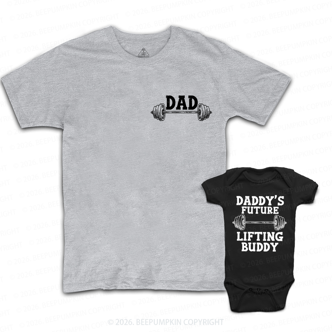 Lifting Buddy Gym Workout Dad&Me Matching Shirts