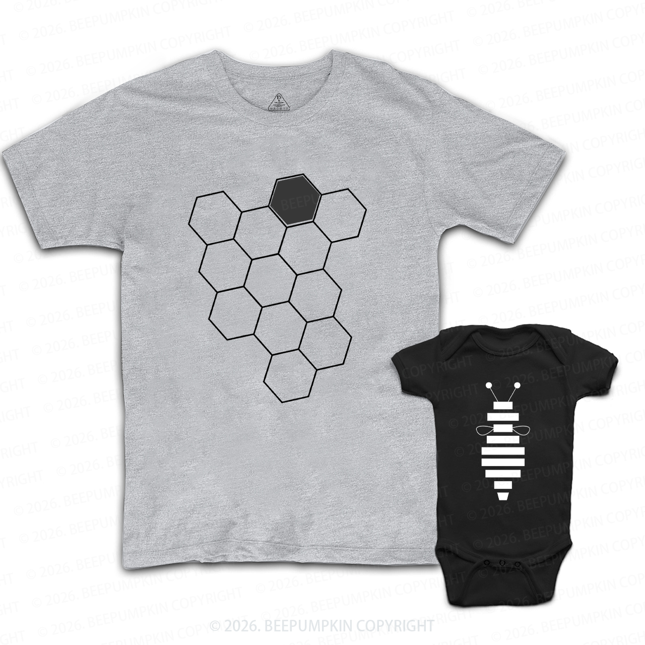 Beehive Honey Bee Dad&Me Matching Shirts