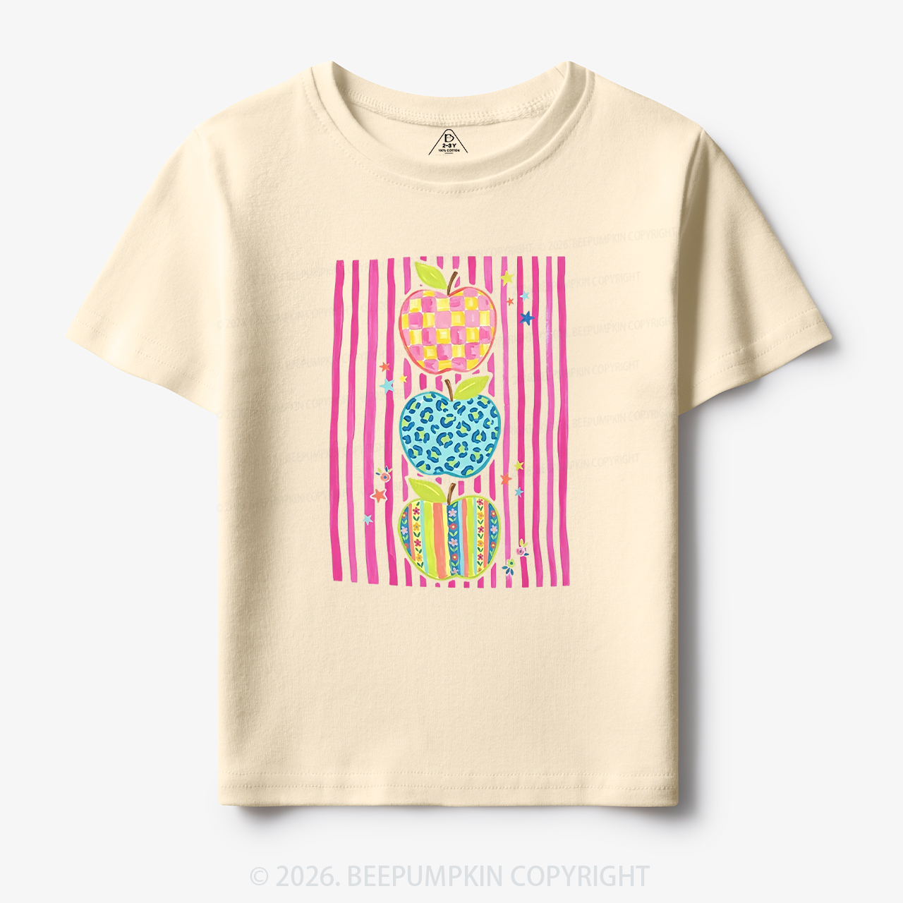 Colorful Apple Back to School Toddler&Kid's Tees