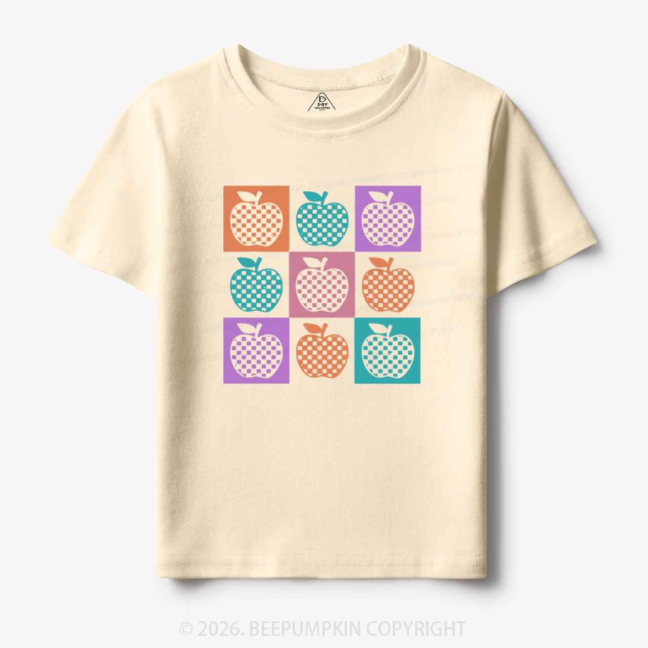 Retro Checkered Apple Toddler&Kid's Tees