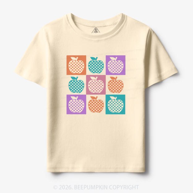Retro Checkered Apple Toddler&Kid's Tees