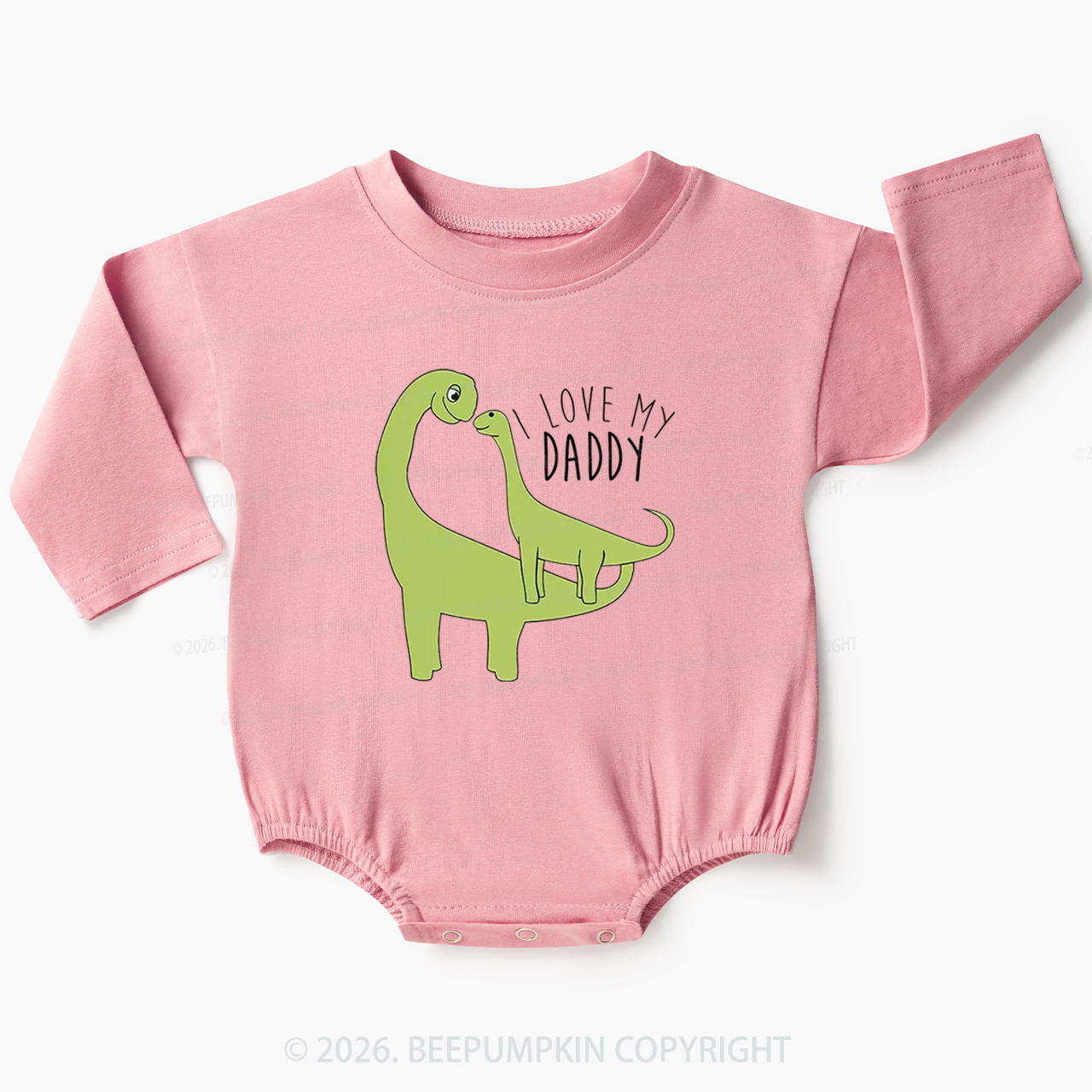 I Love My Daddy Dinosaur Baby Bubble Romper
