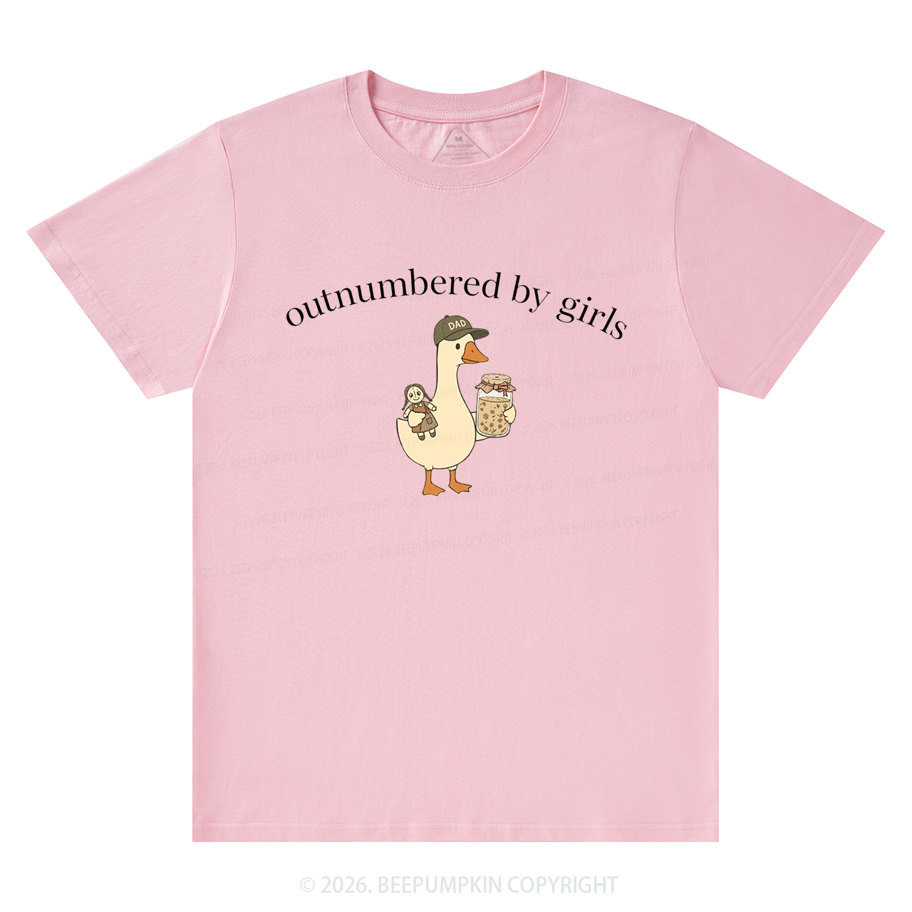 Outnumbered By Girls Dad Goose T-Shirts