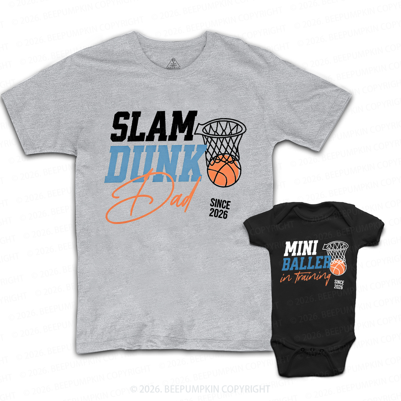 Slam Dunk Dad Mini Baller in Training Dad&Me Matching Shirts