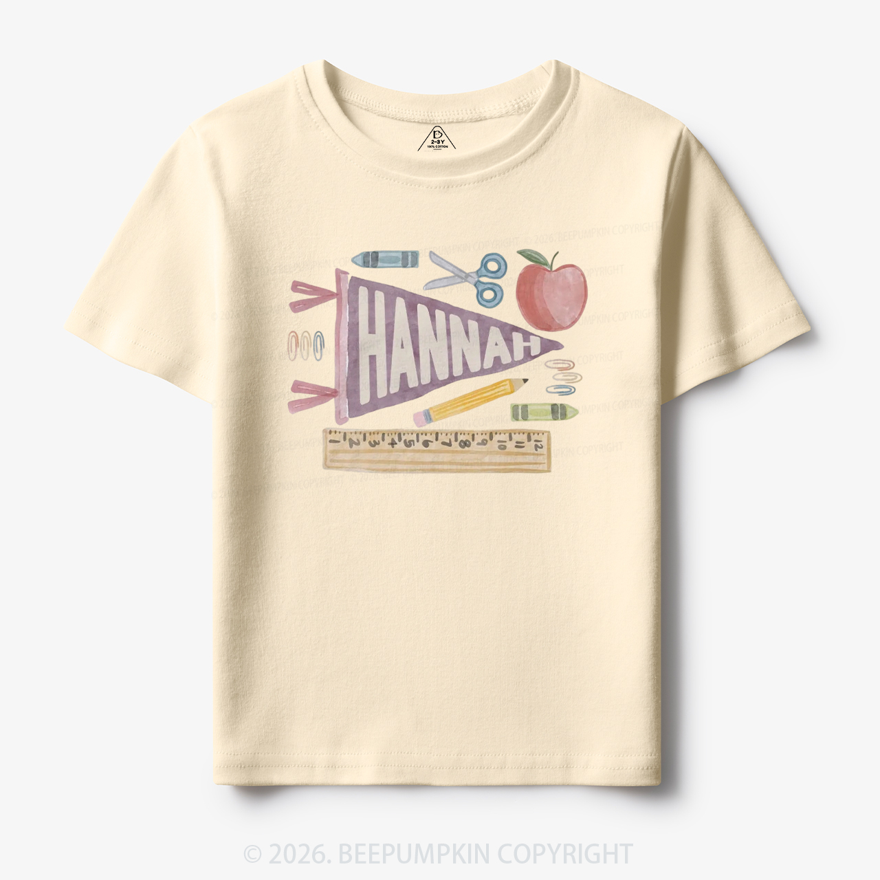 Personalized Name Pennant Back to School Toddler&Kid's Tees