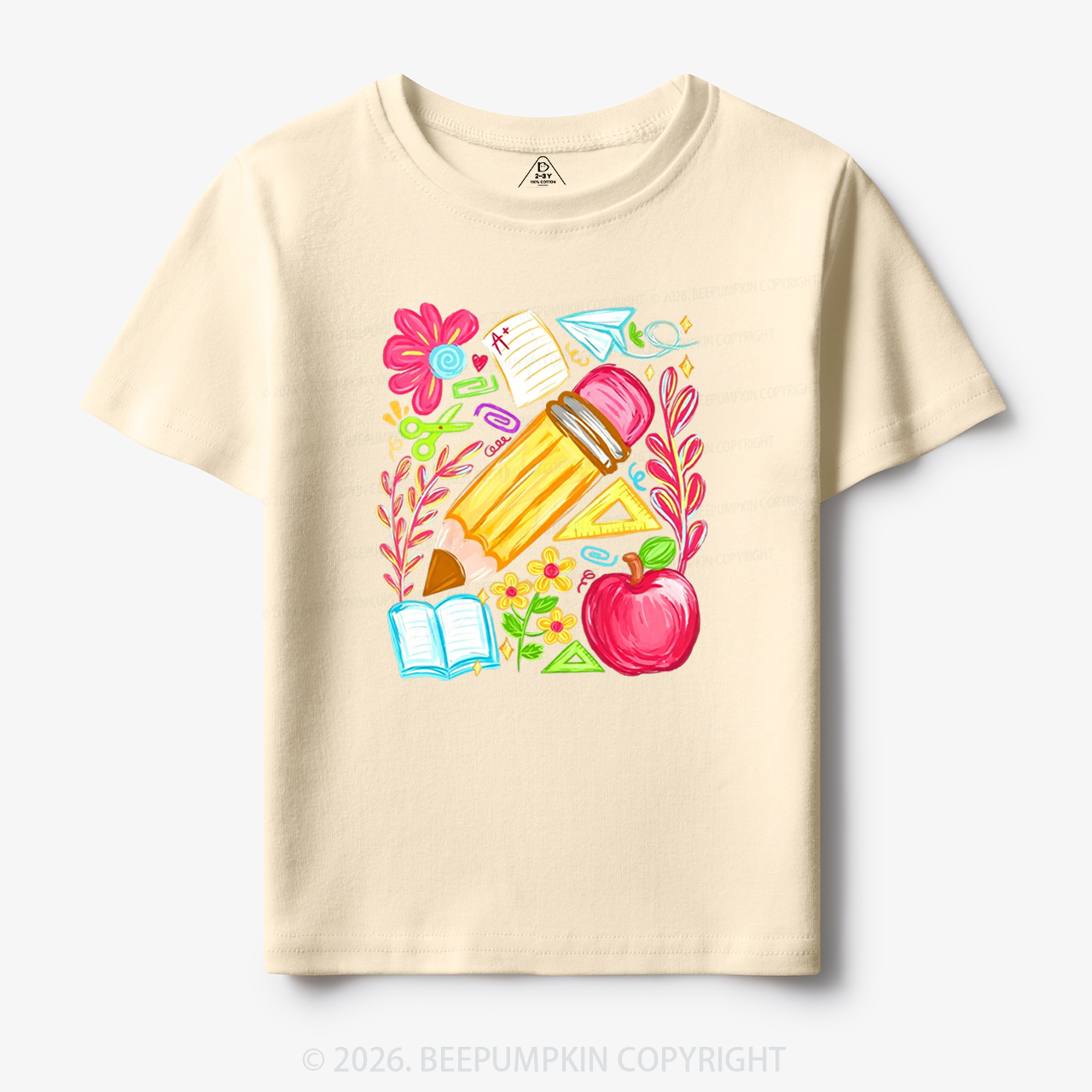 Boho Floral Pencil Coquette Back To School Toddler&Kid's Tees
