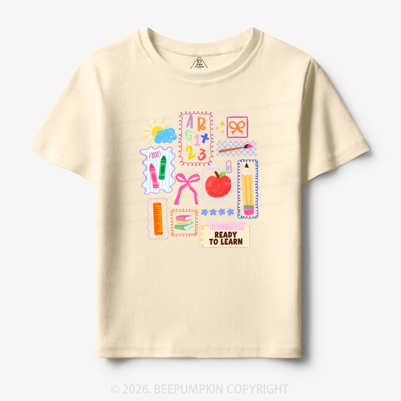 Ready To Learn Whimsical Pencil Bow Toddler&Kid's Tees