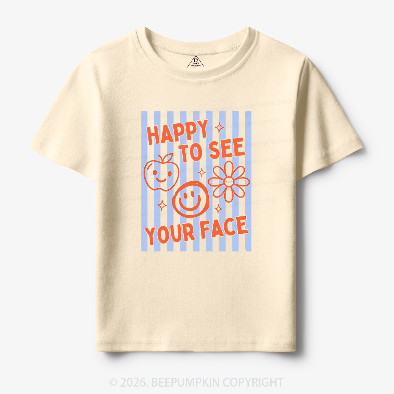 Happy To See Your Face Retro Stripe Toddler&Kid's Tees