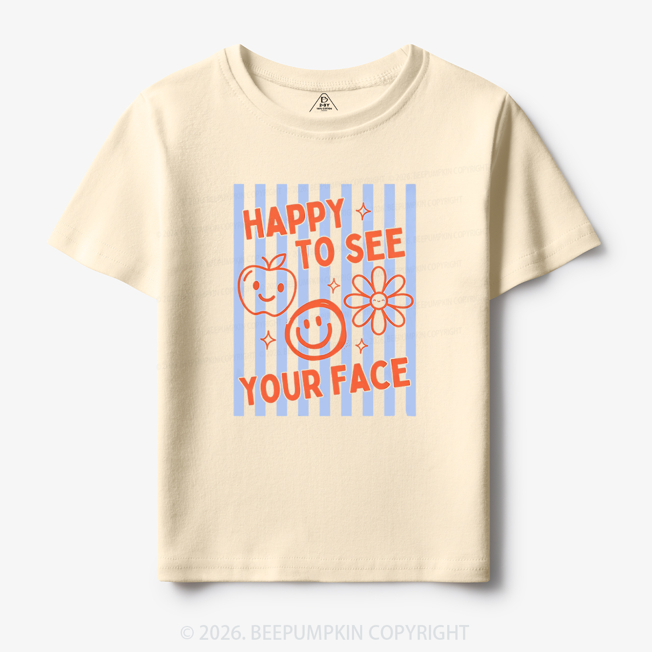 Happy To See Your Face Retro Stripe Toddler&Kid's Tees