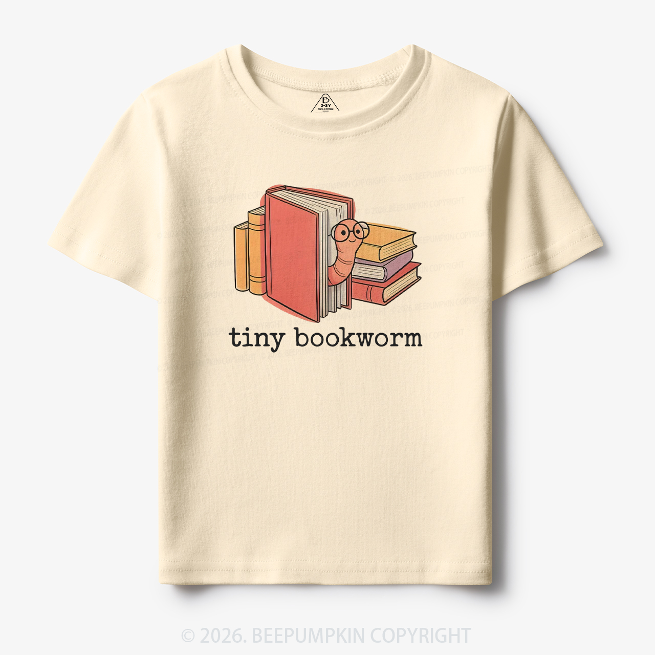 Tiny Bookworm Cute Book Lover Toddler&Kid's Tees