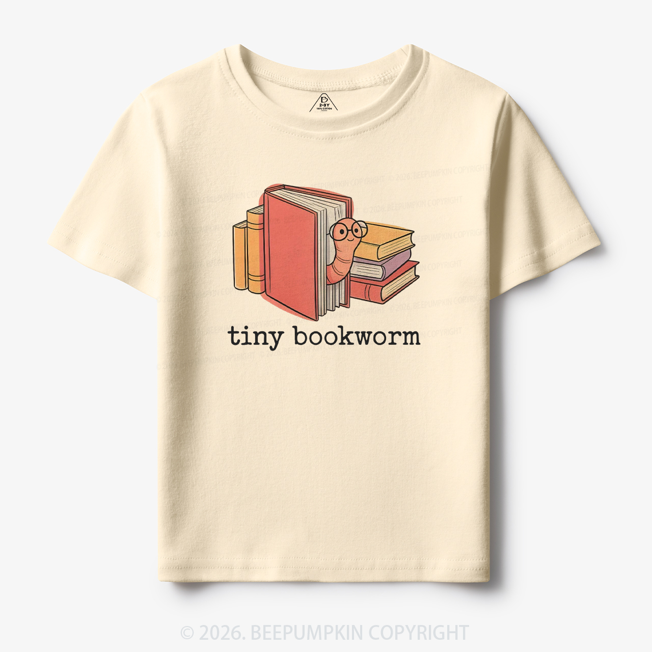 Tiny Bookworm Cute Book Lover Toddler&Kid's Tees