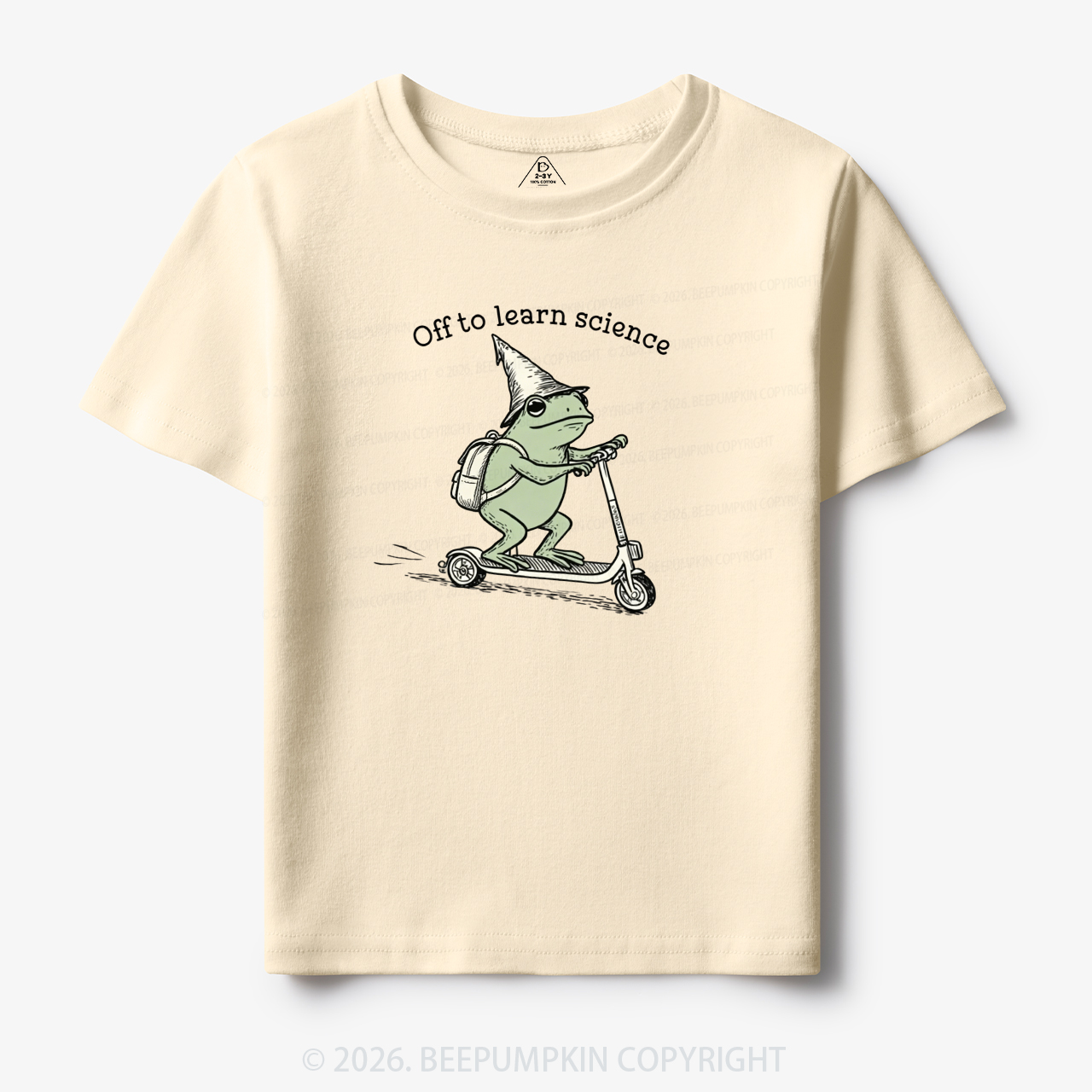 Personalized Funny Frog Off to Learn Class Toddler&Kid's Tees