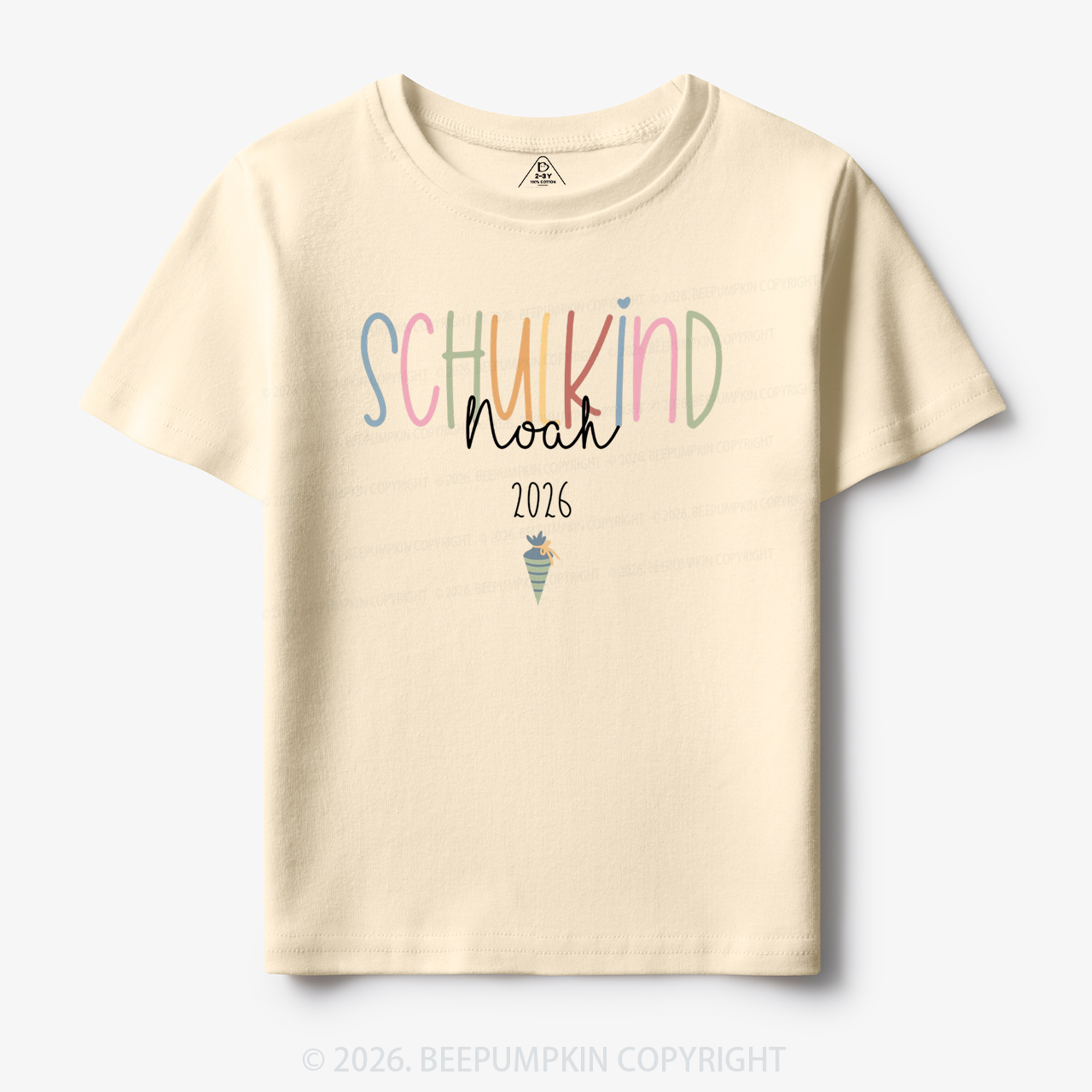 Personalized Pastel Schulkind Name Toddler&Kid's Tees
