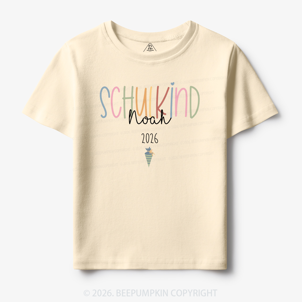 Personalized Pastel Schulkind Name Toddler&Kid's Tees