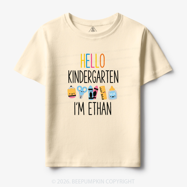 Personalized Hello Kindergarten I’m Name Toddler&Kid's Tees