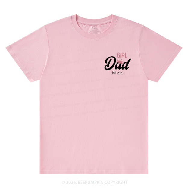 Personalized Girl Dad Fathers Day T-Shirts