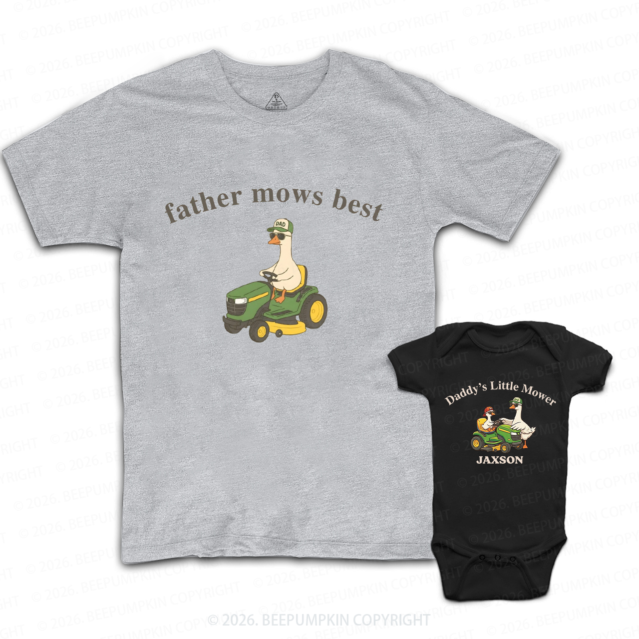 Father Mows Best Daddy’s Little Mower Dad&Me Matching Shirts