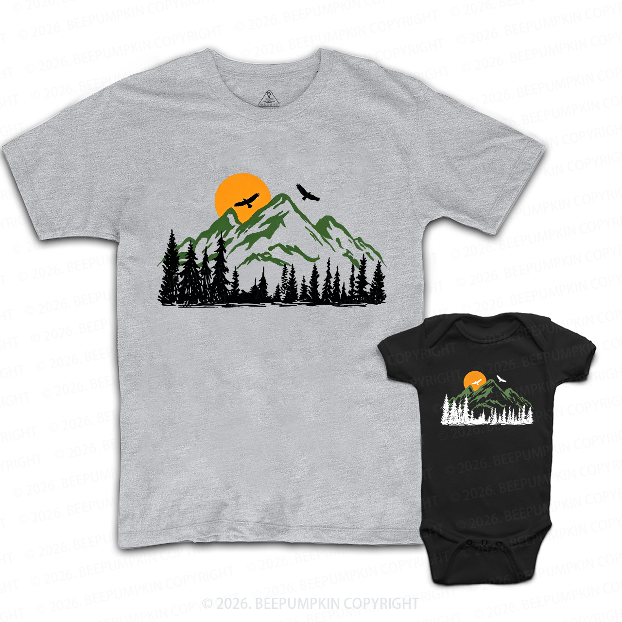 Adventure Camping Fathers Day Dad&Me Matching Shirts