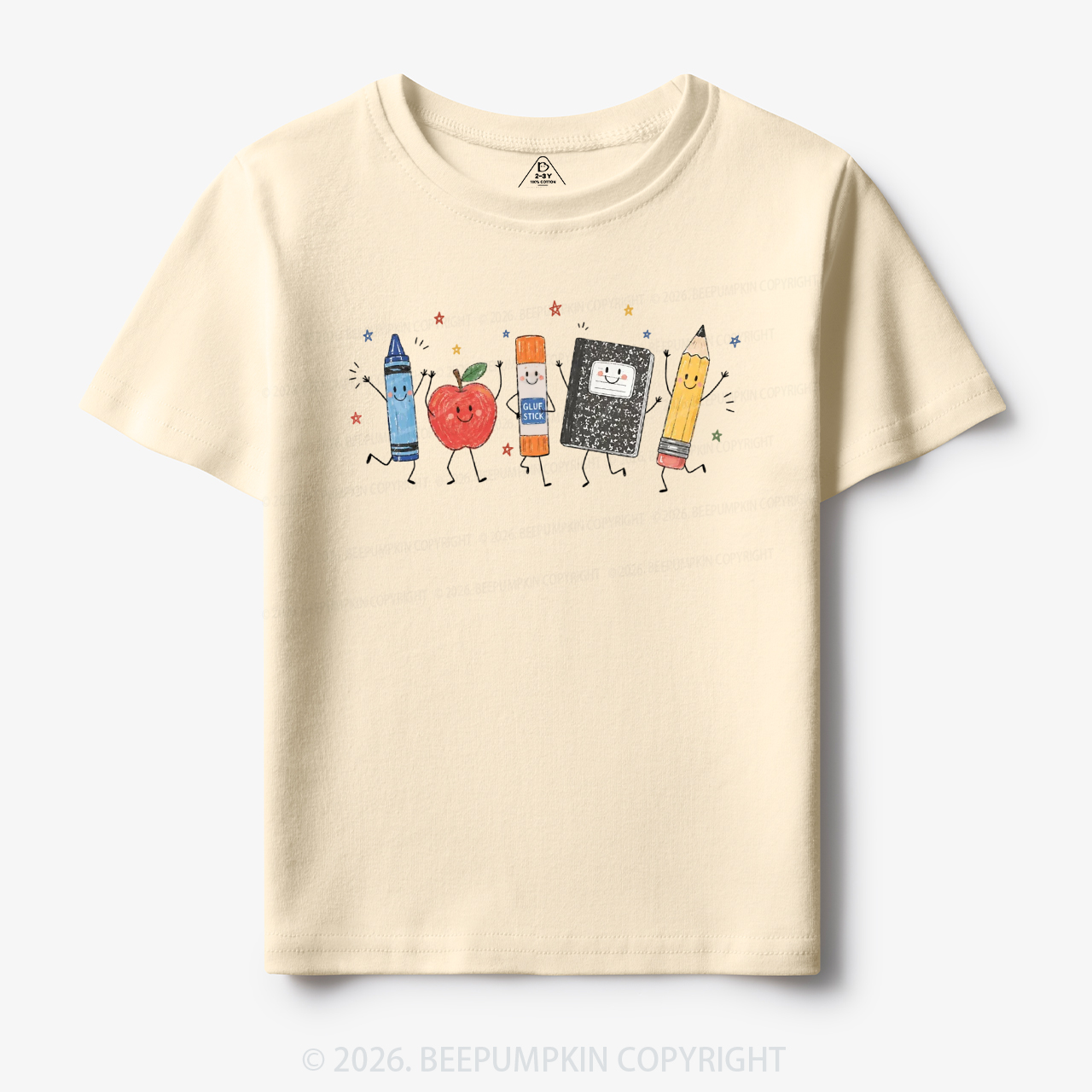 Crayon Apple Pencil Notebook Toddler&Kid's Tees