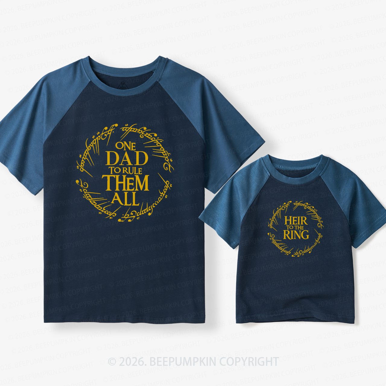 One Dad To Rule Them All Dad&Me Matching Retro Raglan T-shirt