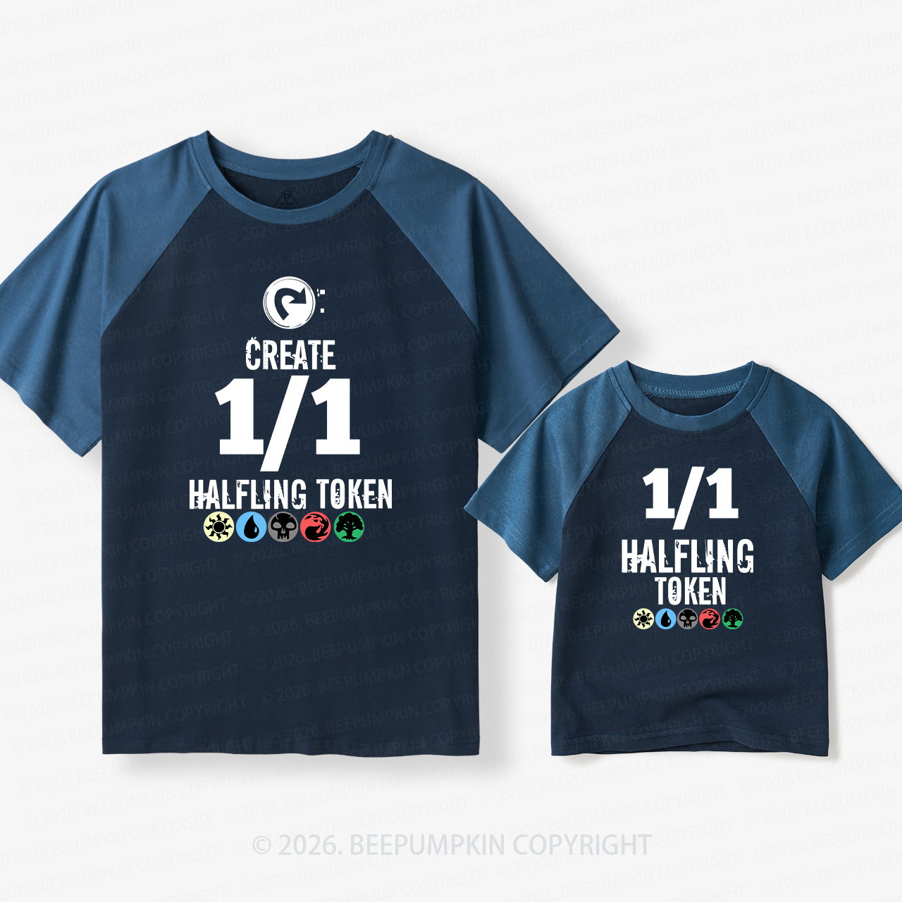 Magic The Gathering Dad & Me Matching Retro Raglan T-shirt