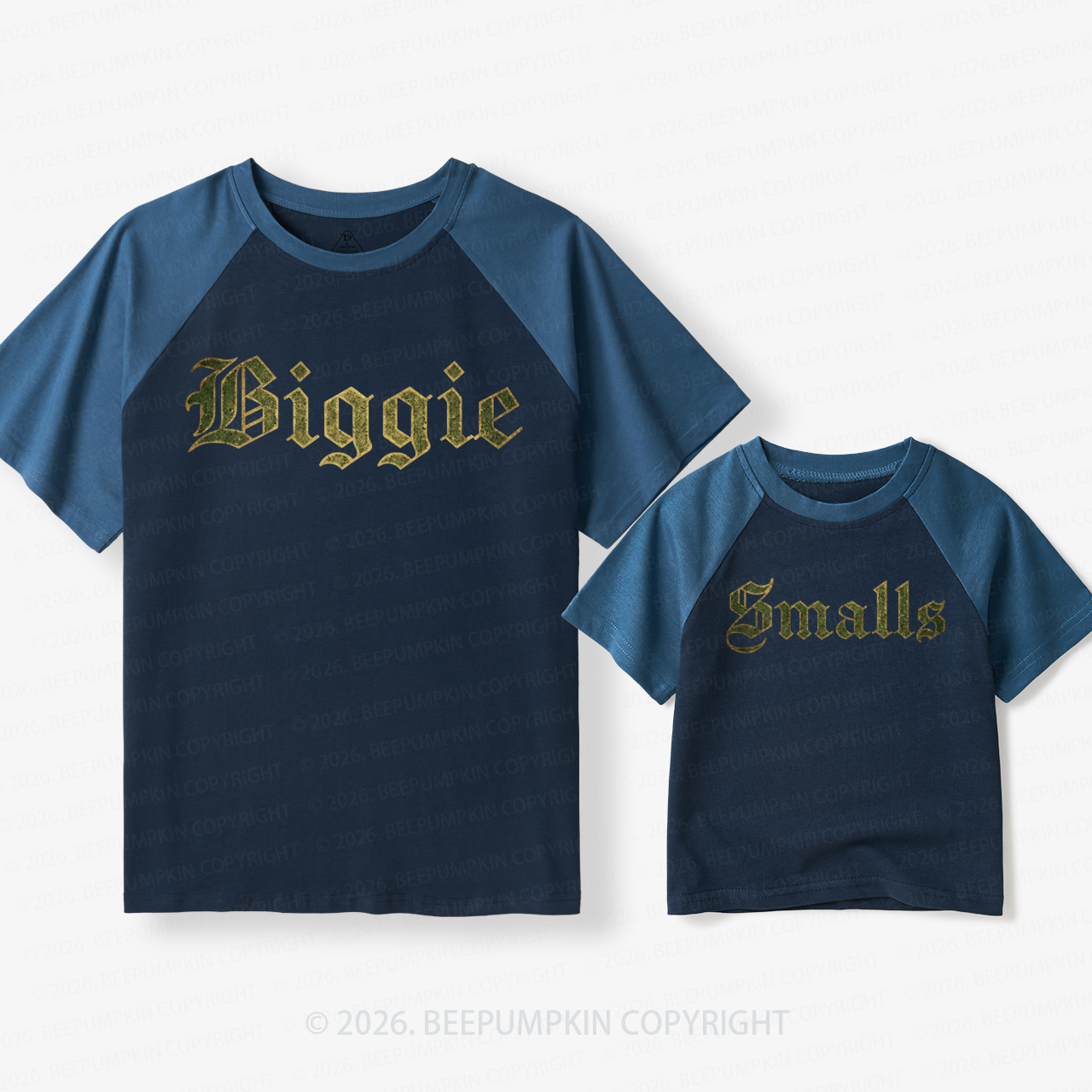 Biggie&Smalls First Dad & Me Matching Retro Raglan T-shirt