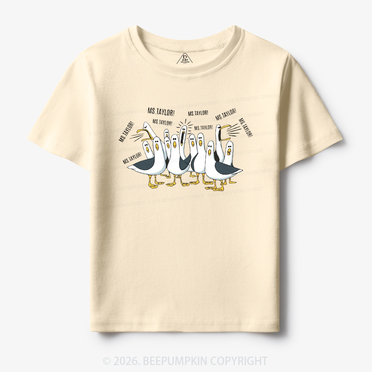 Personalized Teacher Name Seagulls Funny Toddler&Kid's Tees