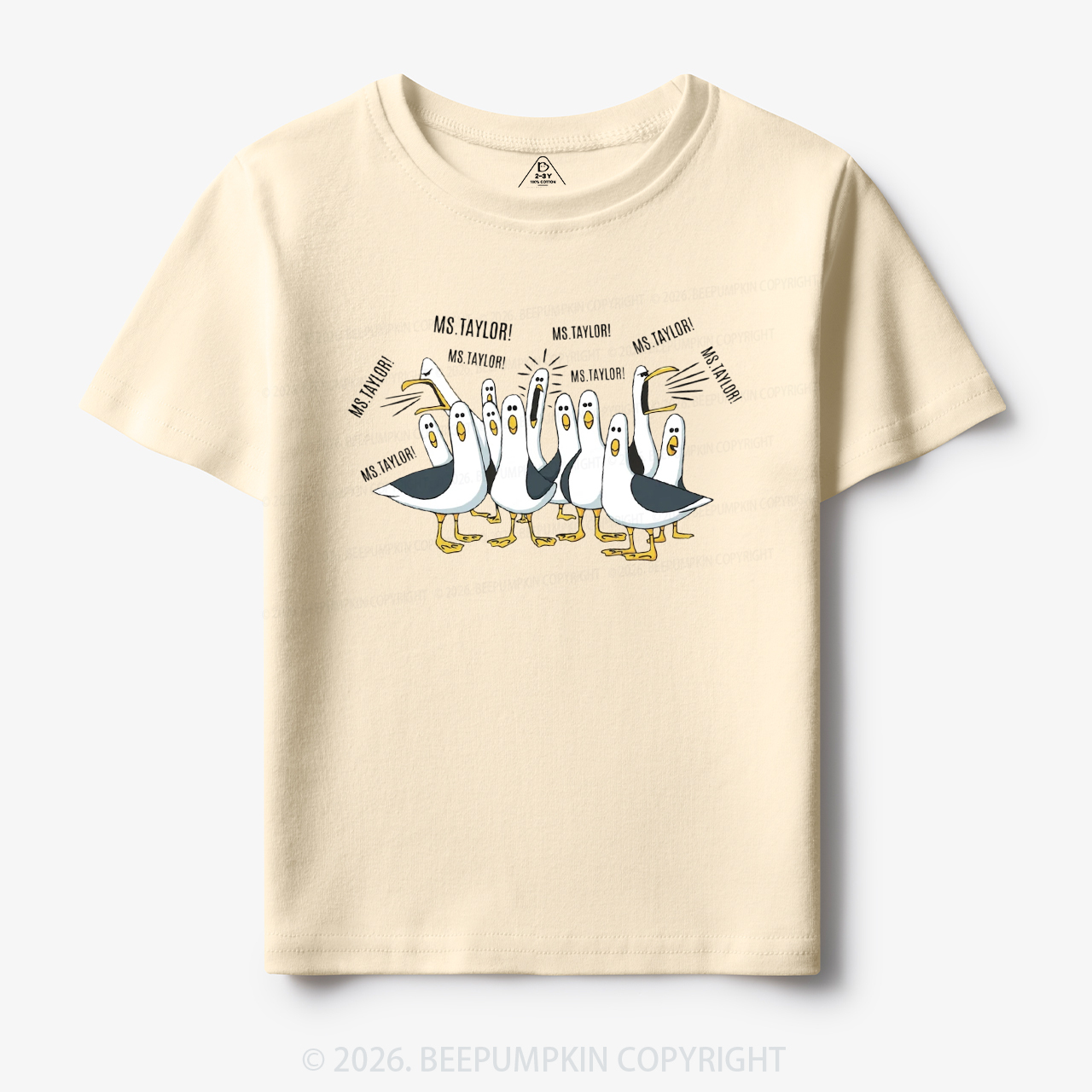 Personalized Teacher Name Seagulls Funny Toddler&Kid's Tees