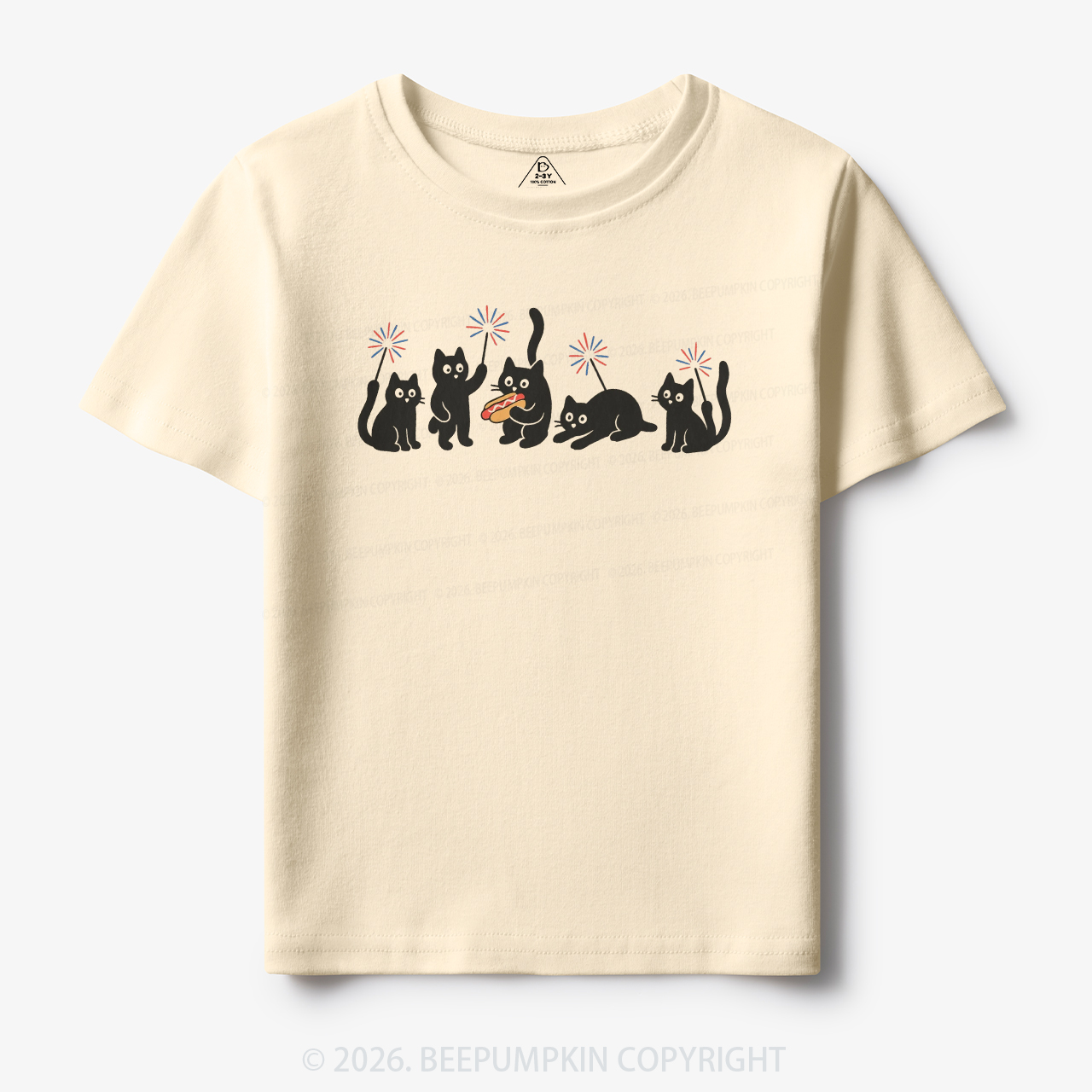 4th of July Funny Black Cats Toddler&Kid's Tees
