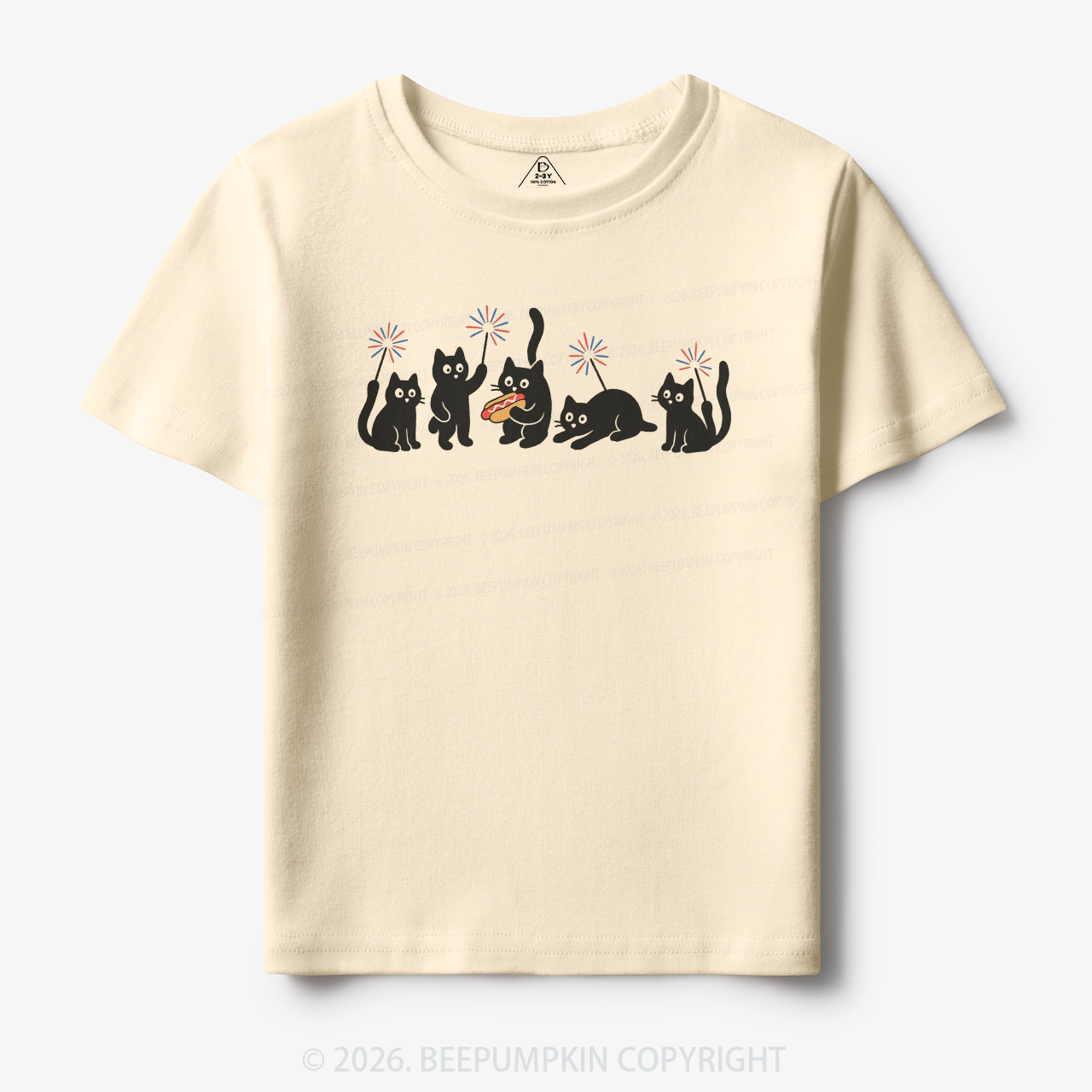 4th of July Funny Black Cats Toddler&Kid's Tees