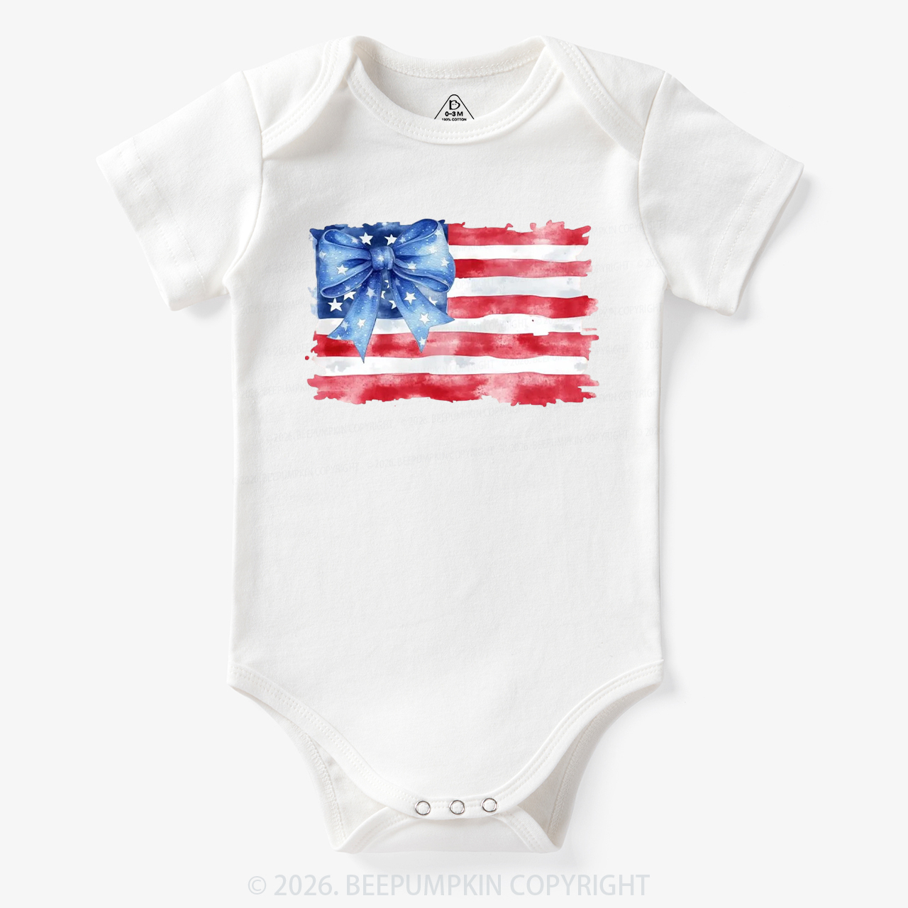 4th of July American Flag Bodysuit