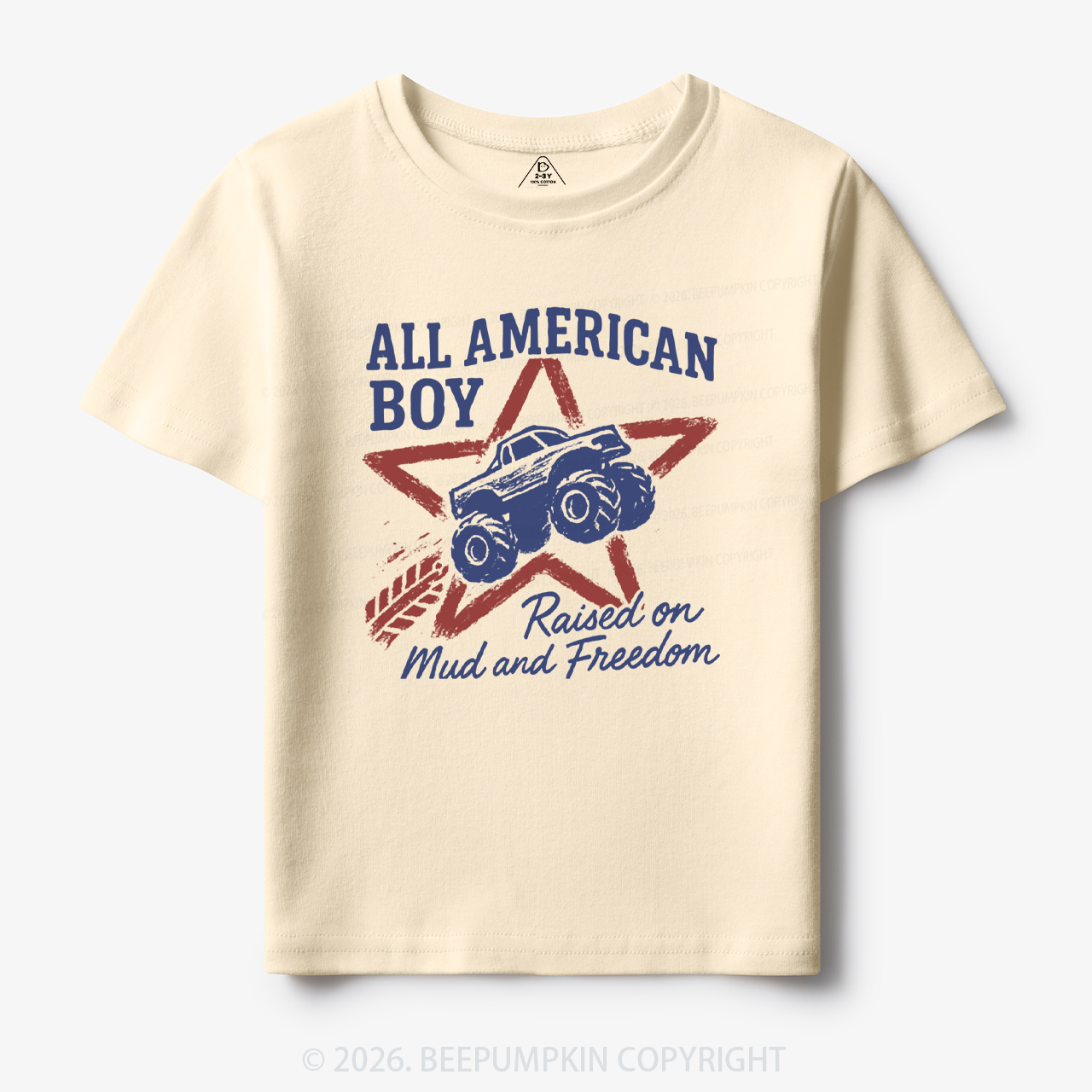 All American Boy Raised on Mud and Freedom Toddler&Kid's Tees