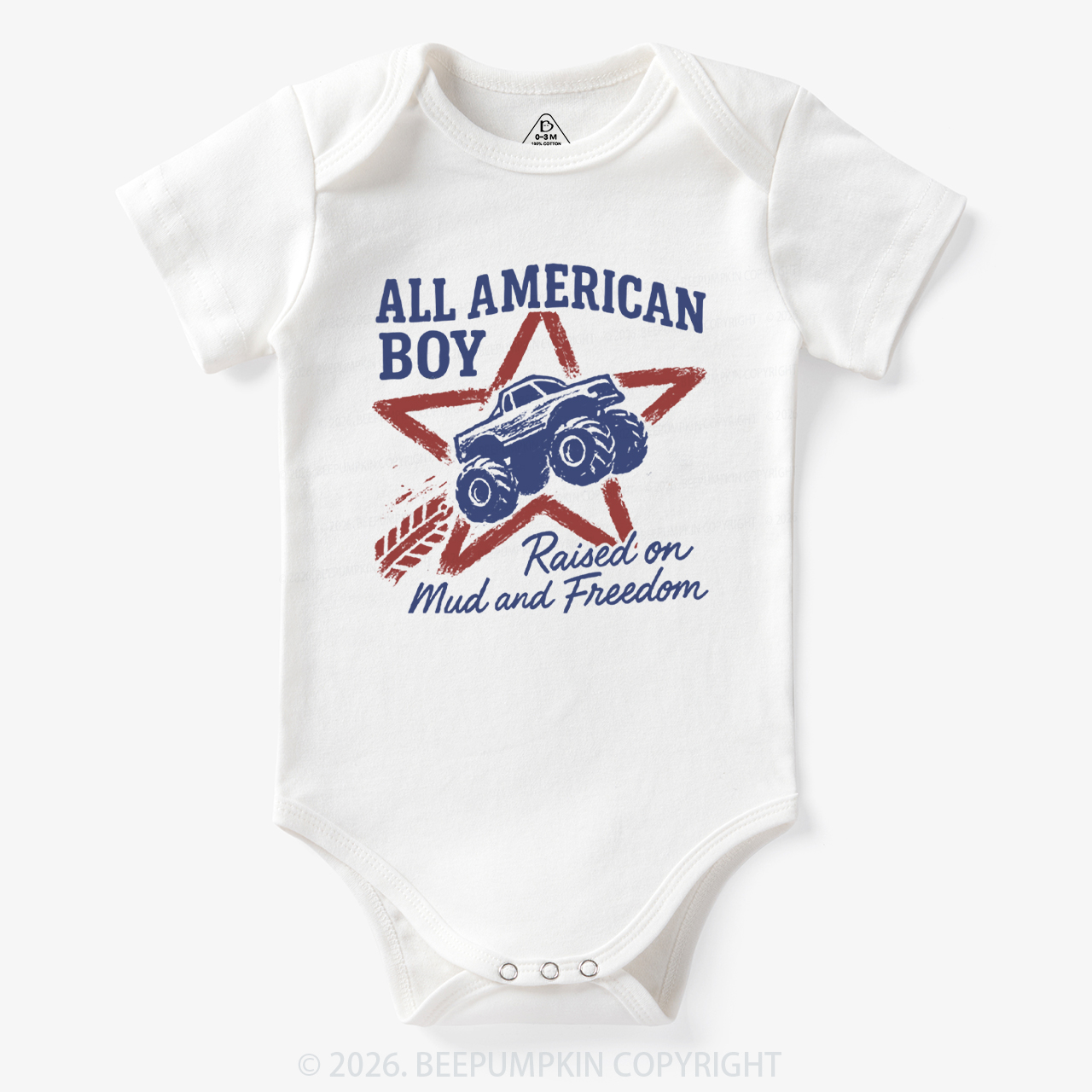 All American Boy Raised on Mud and Freedom Bodysuit