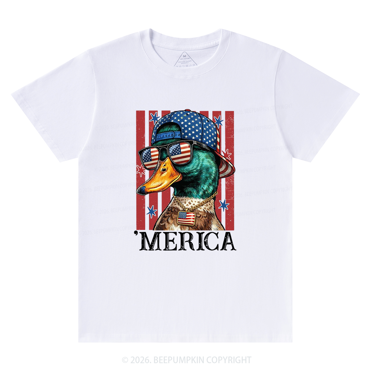4th of July Funny Patriotic Merica Duck T-Shirts