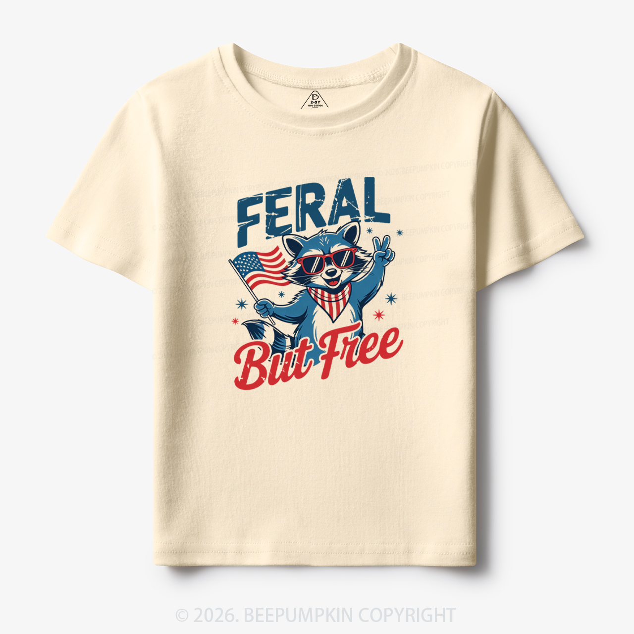 Feral Raccoon 4th of July Toddler&Kid's Tees