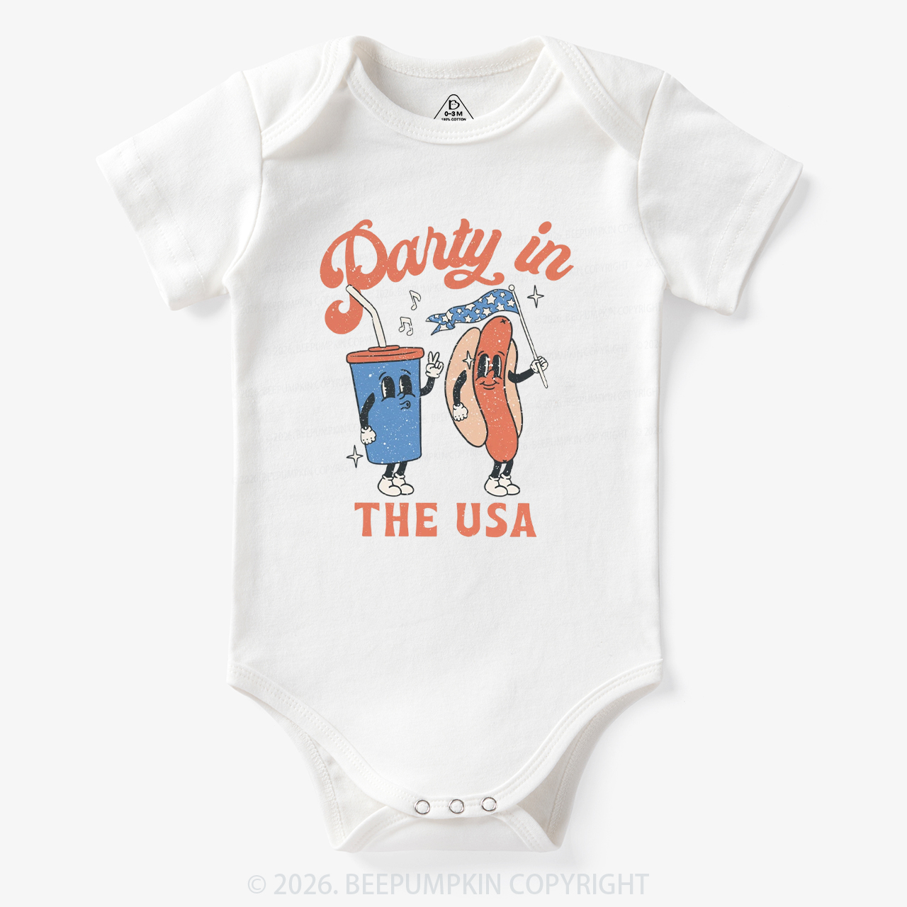 Party In The USA Hot Dog And Drink Bodysuit